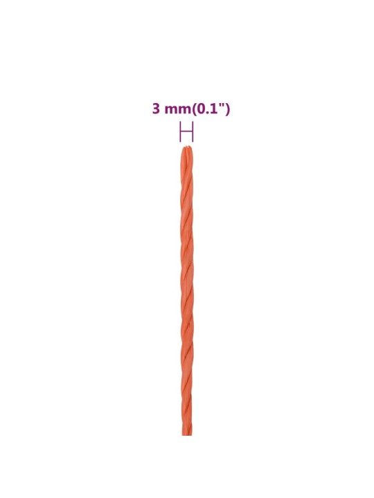 Pracovní lano oranžové 3 mm 100 m polypropylen