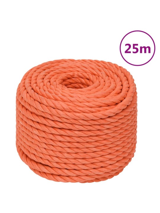 Pracovní lano oranžové 10 mm 25 m polypropylen