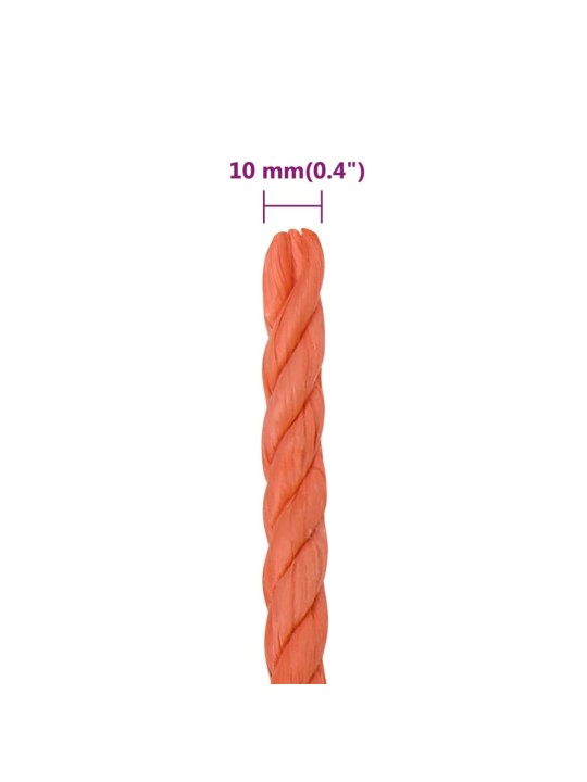 Pracovní lano oranžové 10 mm 50 m polypropylen