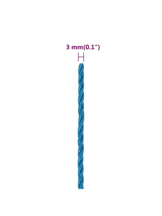 Pracovní lano modré 3 mm 50 m polypropylen