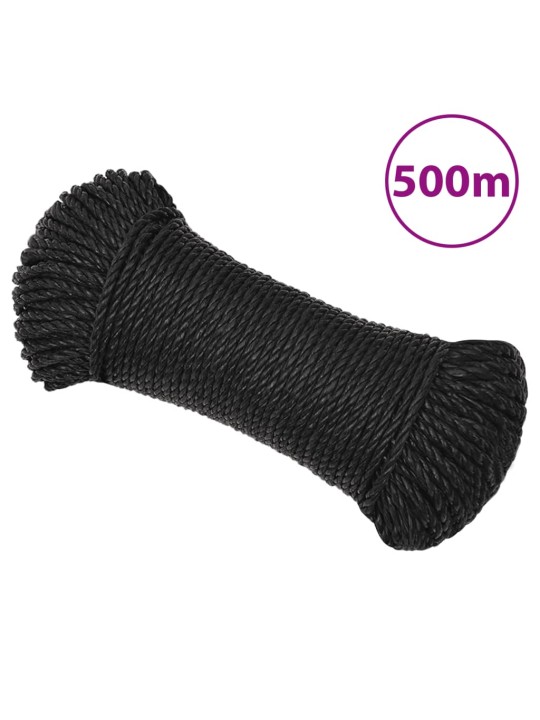 Pracovní lano černé 6 mm 500 m polypropylen