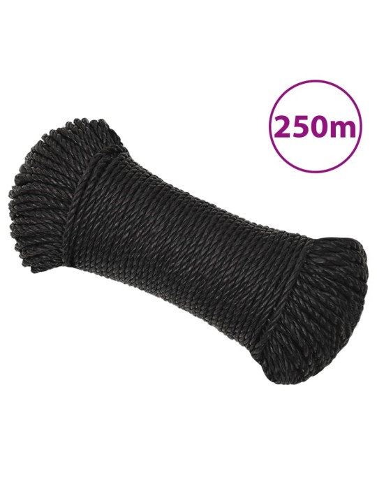 Pracovní lano černé 8 mm 250 m polypropylen