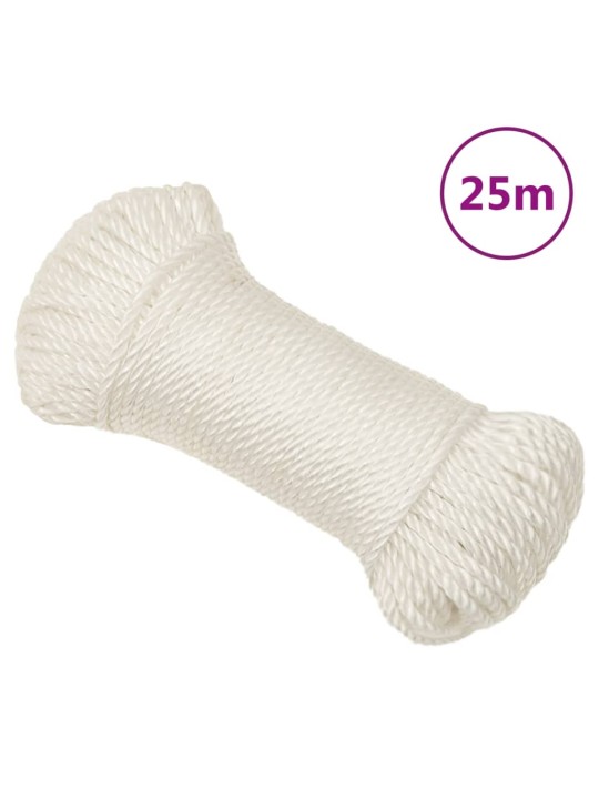 Pracovní lano bílá 8 mm 25 m polypropylen