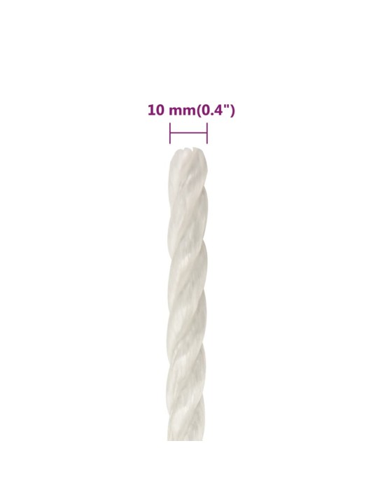 Pracovní lano bílá 10 mm 25 m polypropylen