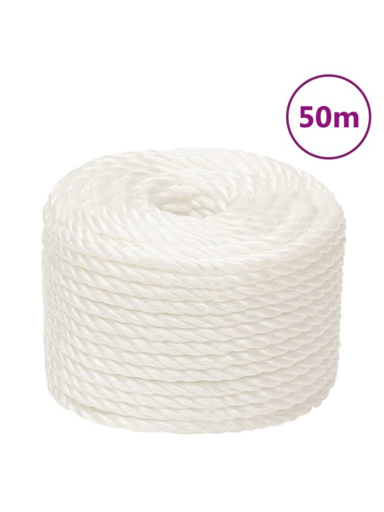 Pracovní lano bílá 10 mm 50 m polypropylen