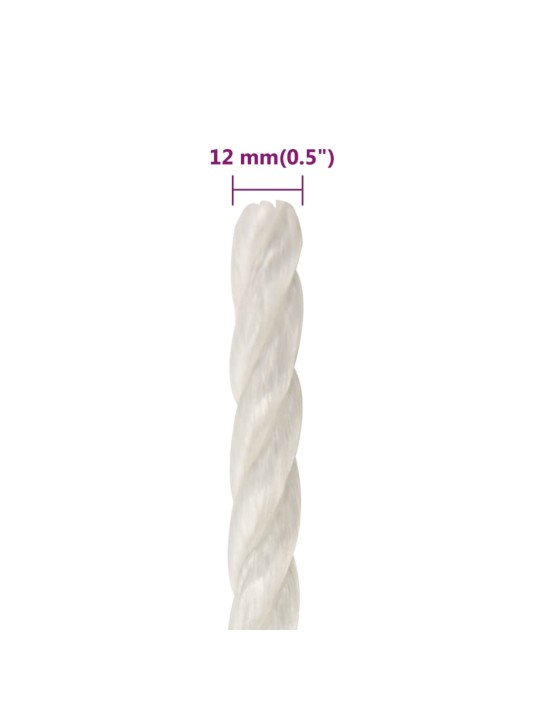 Pracovní lano bílá 12 mm 250 m polypropylen