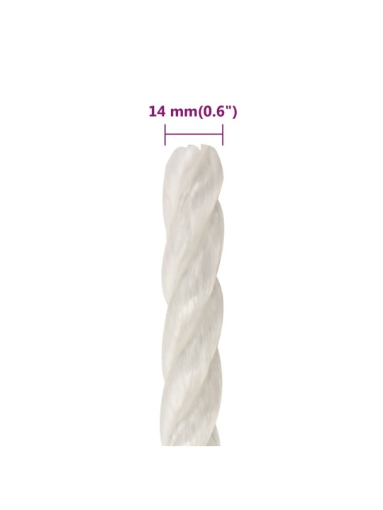 Pracovní lano bílá 14 mm 25 m polypropylen
