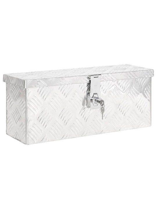 Úložný box stříbrný 50 x 15 x 20,5 cm hliník