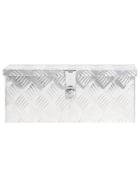 Úložný box stříbrný 50 x 15 x 20,5 cm hliník