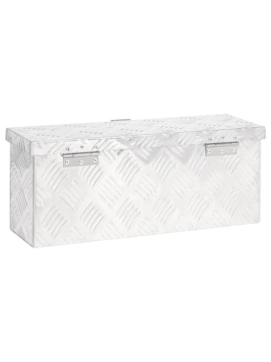 Úložný box stříbrný 50 x 15 x 20,5 cm hliník