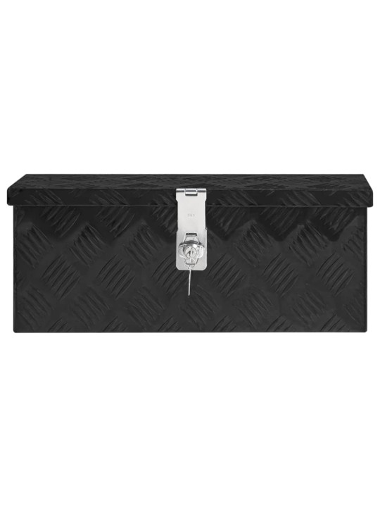 Úložný box černý 50 x 15 x 20,5 cm hliník