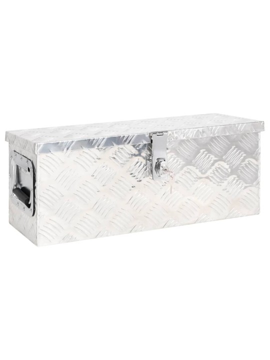 Úložný box stříbrný 60 x 23,5 x 23 cm hliník