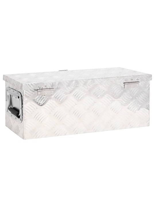Úložný box stříbrný 60 x 23,5 x 23 cm hliník