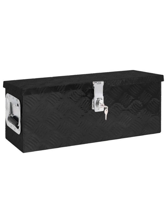 Úložný box černý 60 x 23,5 x 23 cm hliník