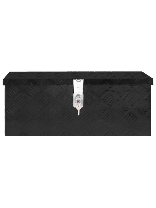 Úložný box černý 60 x 23,5 x 23 cm hliník