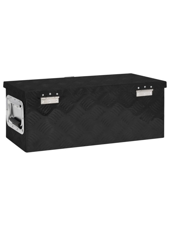 Úložný box černý 60 x 23,5 x 23 cm hliník