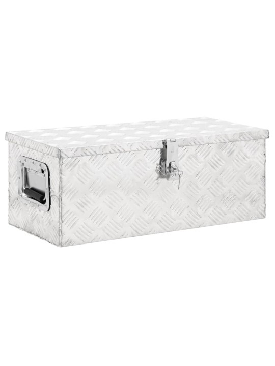 Úložný box stříbrný 70 x 31 x 27 cm hliník