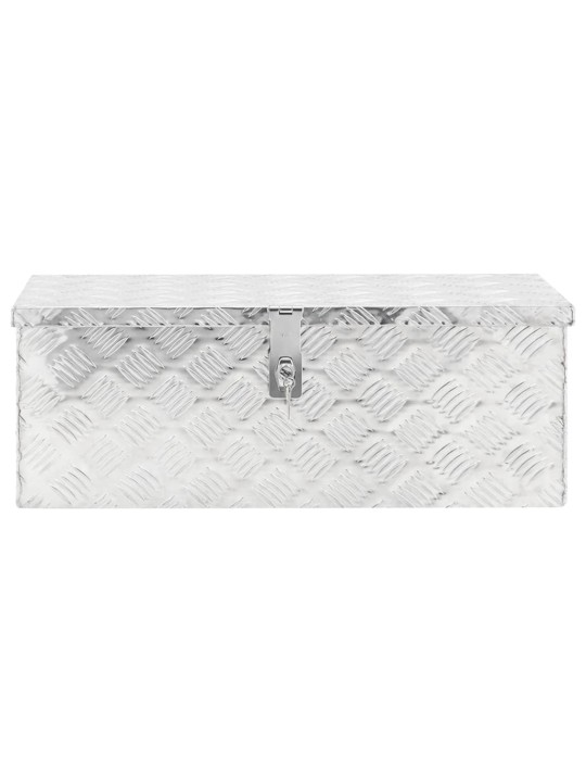 Úložný box stříbrný 70 x 31 x 27 cm hliník