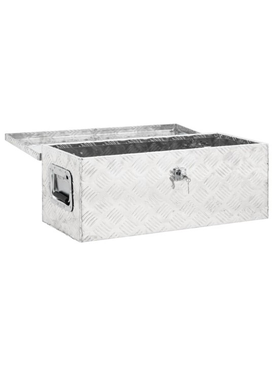 Úložný box stříbrný 70 x 31 x 27 cm hliník