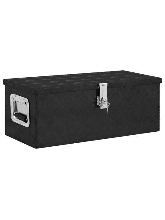Úložný box černý 70 x 31 x 27 cm hliník