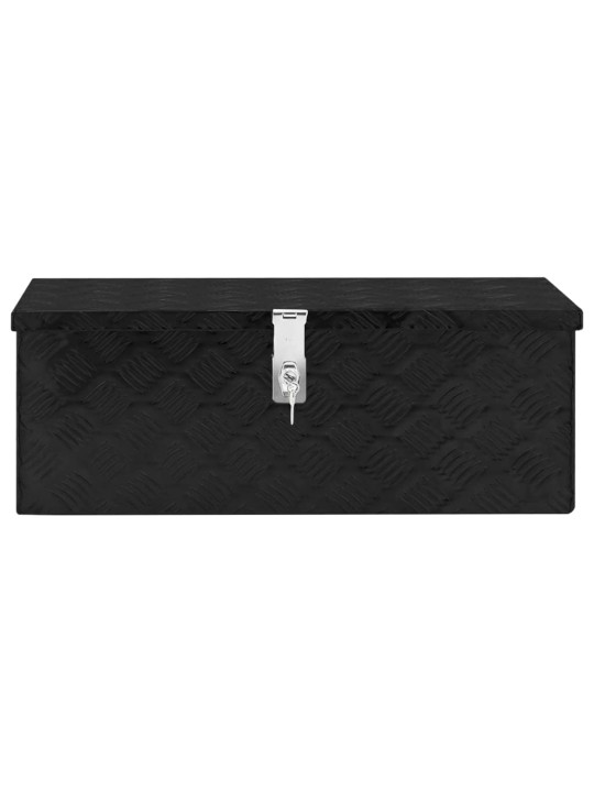 Úložný box černý 70 x 31 x 27 cm hliník