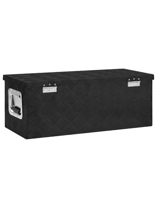 Úložný box černý 70 x 31 x 27 cm hliník