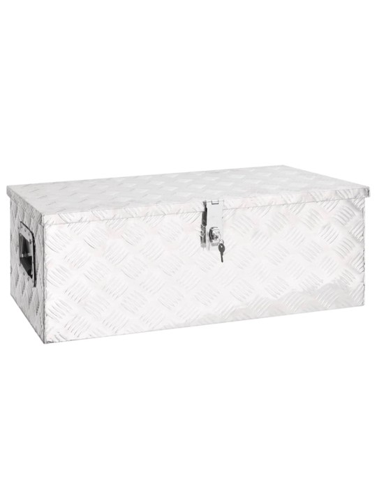 Úložný box stříbrný 80 x 39 x 30 cm hliník