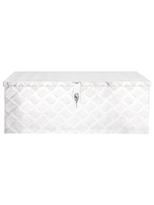 Úložný box stříbrný 80 x 39 x 30 cm hliník