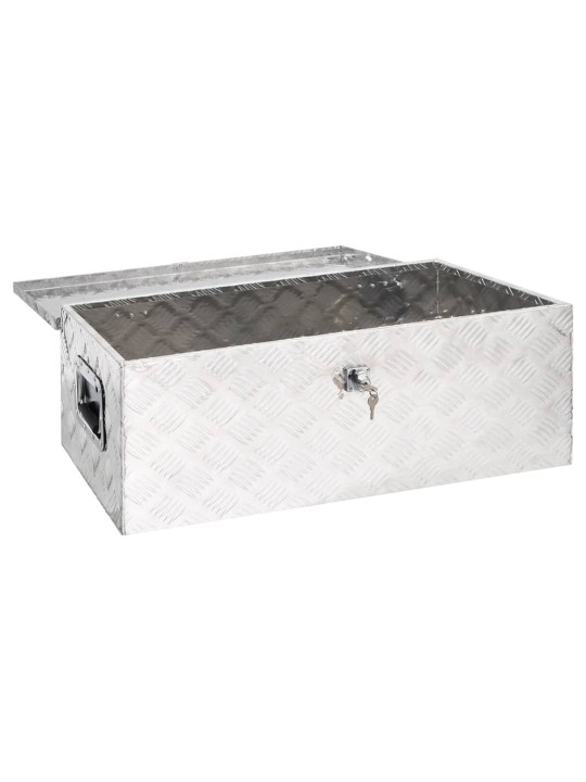 Úložný box stříbrný 80 x 39 x 30 cm hliník