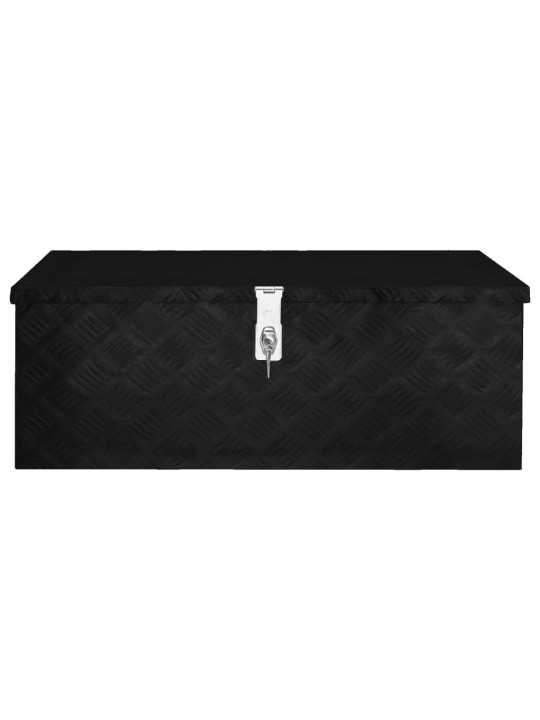 Úložný box černý 80 x 39 x 30 cm hliník