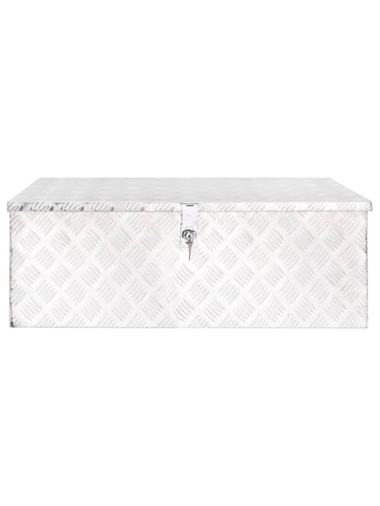 Úložný box stříbrný 90 x 47 x 33,5 cm hliník