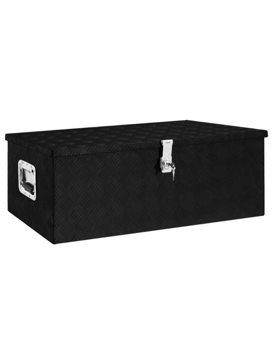 Úložný box černý 90 x 47 x 33,5 cm hliník
