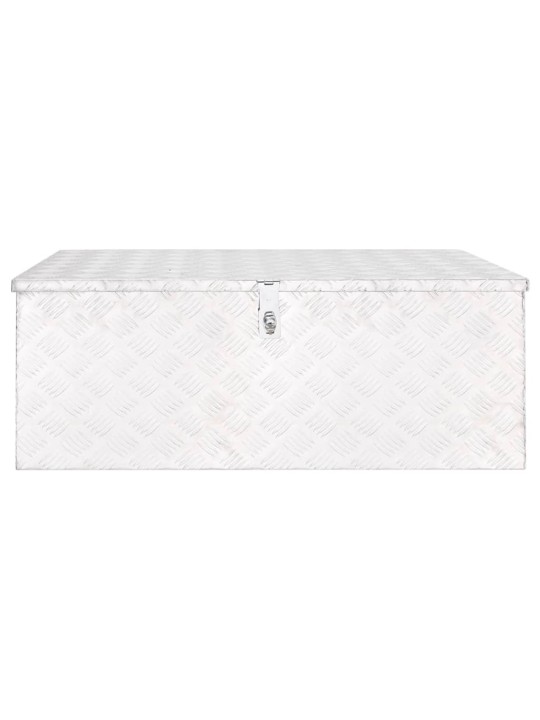Úložný box stříbrný 100 x 55 x 37 cm hliník