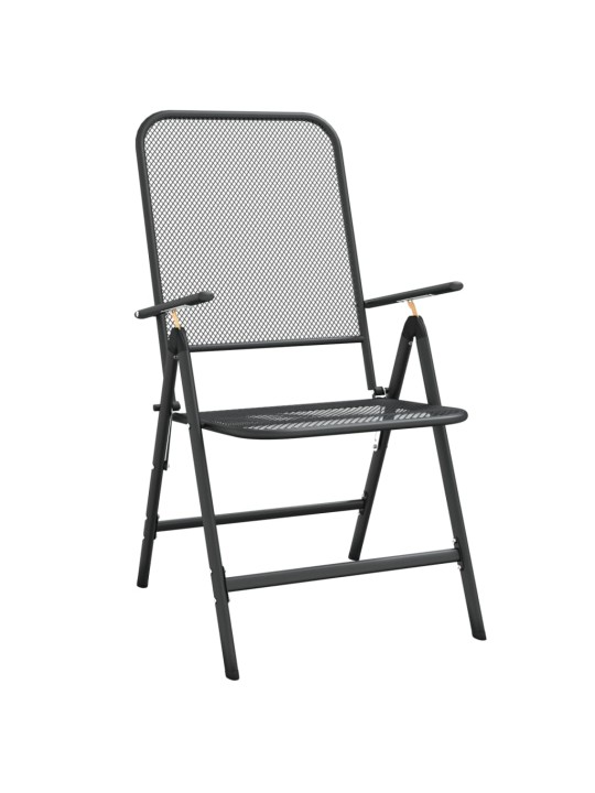 3dílný zahradní jídelní set tahokov antracitový