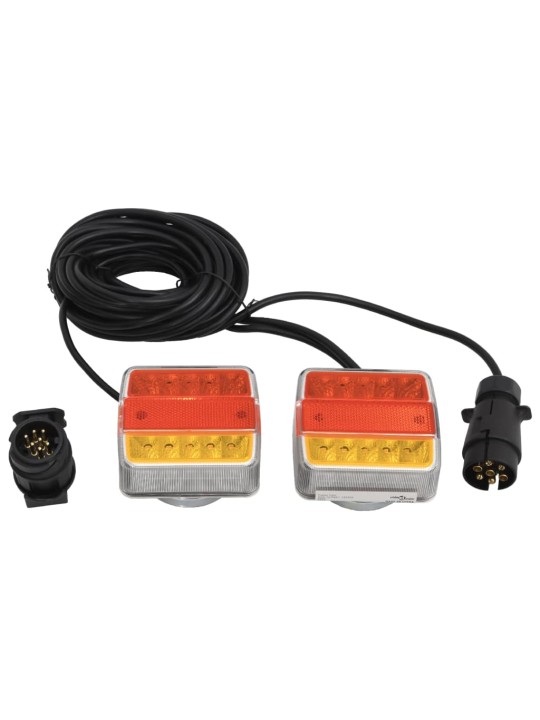 Světla na přívěs 2 ks červená 10,5x7,5x10 cm 12V LED žárovky