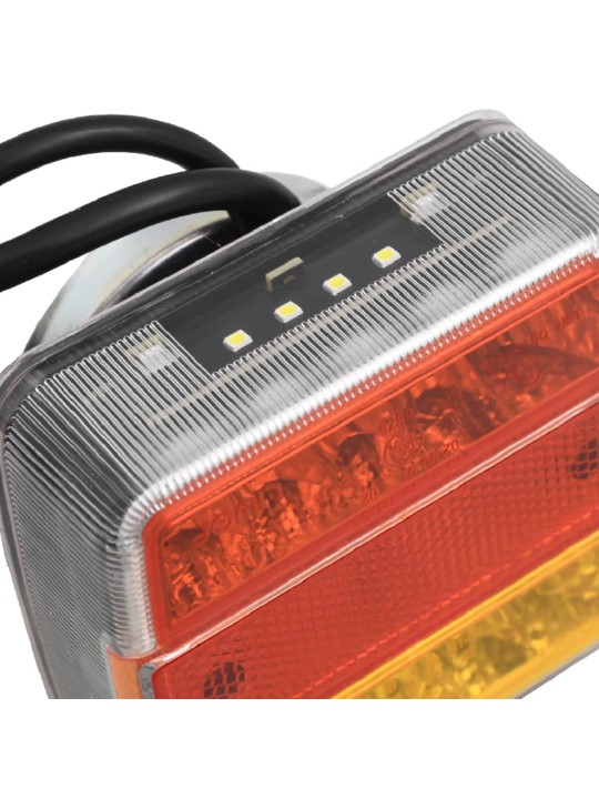 Světla na přívěs 2 ks červená 10,5x7,5x10 cm 12V LED žárovky