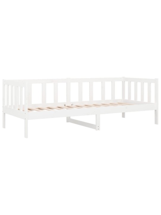 Válenda bez matrace bílá 80 x 200 cm masivní borovice