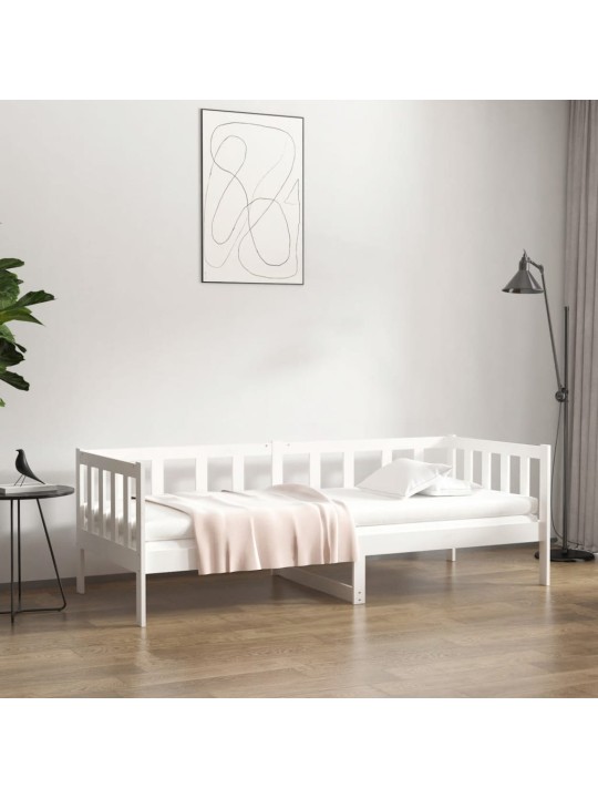 Válenda bez matrace bílá 80 x 200 cm masivní borovice