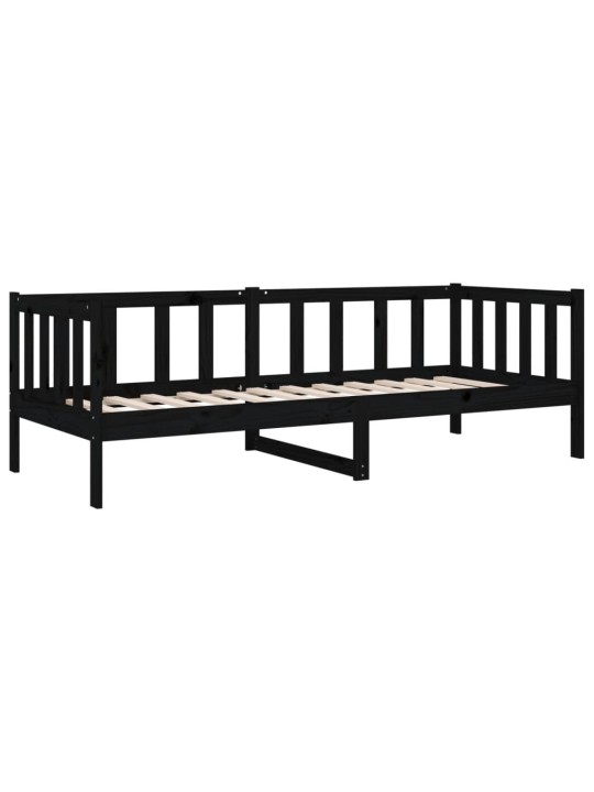Válenda černá 80 x 200 cm masivní borové dřevo