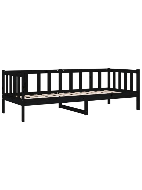 Válenda černá 80 x 200 cm masivní borové dřevo