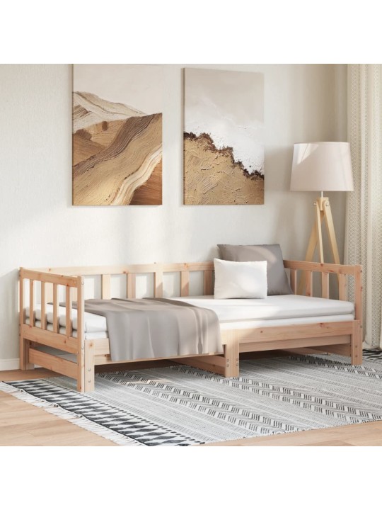 Výsuvná postel 2x (80 x 200) cm masivní borové dřevo