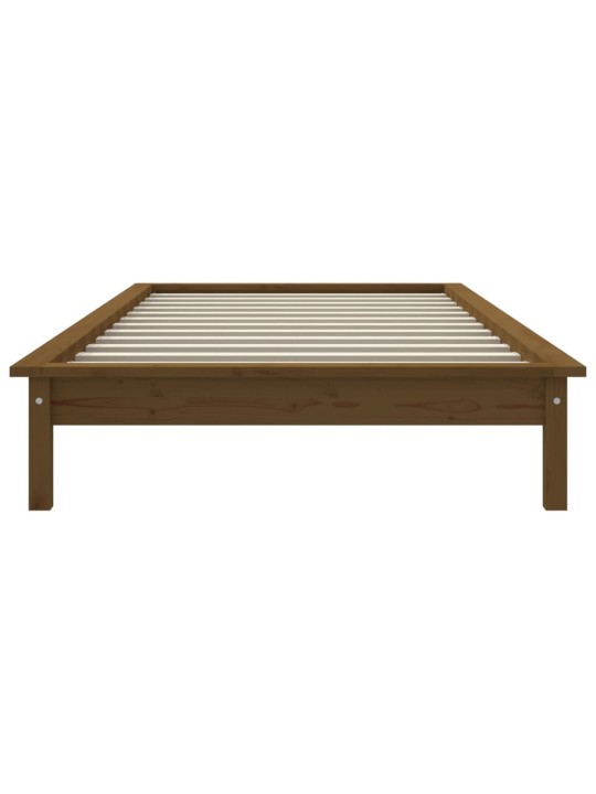 Rám postele medově hnědý 90 x 200 cm masivní borovice
