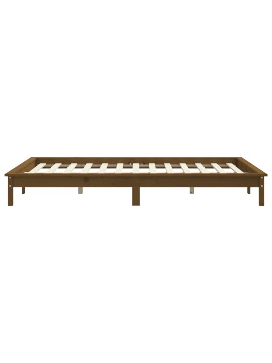 Rám postele medově hnědý 180x200 cm masivní borovice Super King