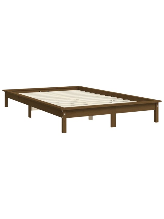 Rám postele medově hnědý 200 x 200 cm masivní borovice