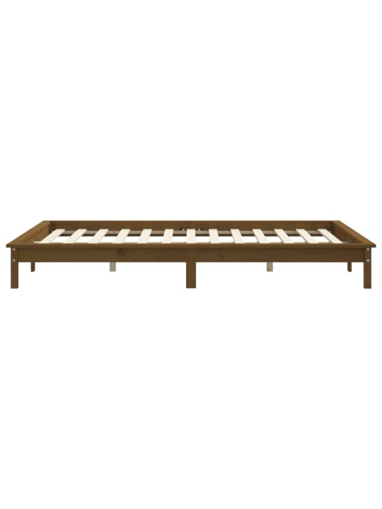 Rám postele medově hnědý 200 x 200 cm masivní borovice