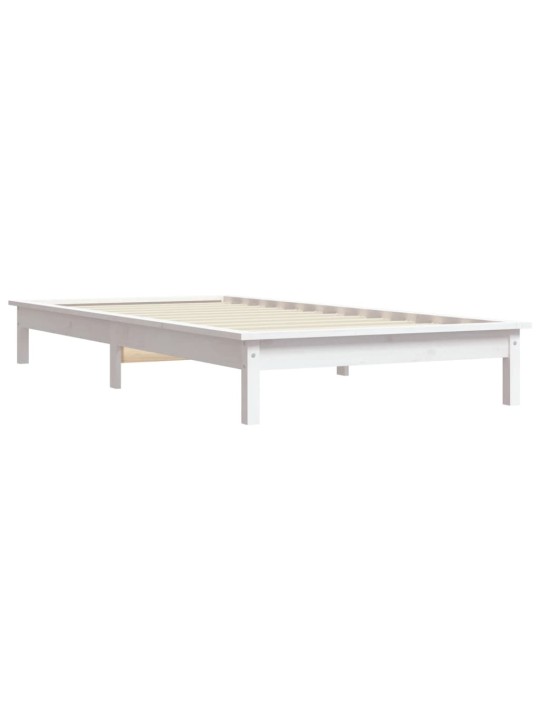 Rám postele bílý 90 x 190 cm Single masivní borovice