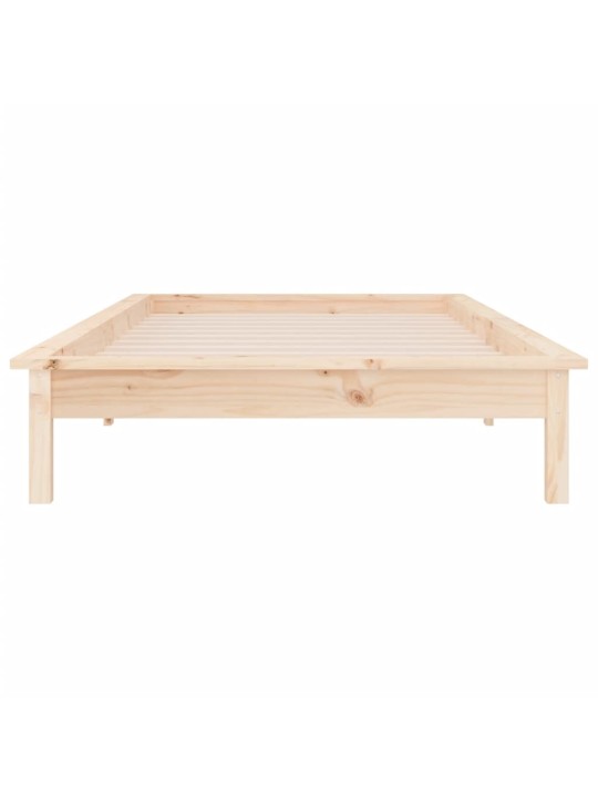 Rám postele s LED světlem 90 x 200 cm masivní dřevo