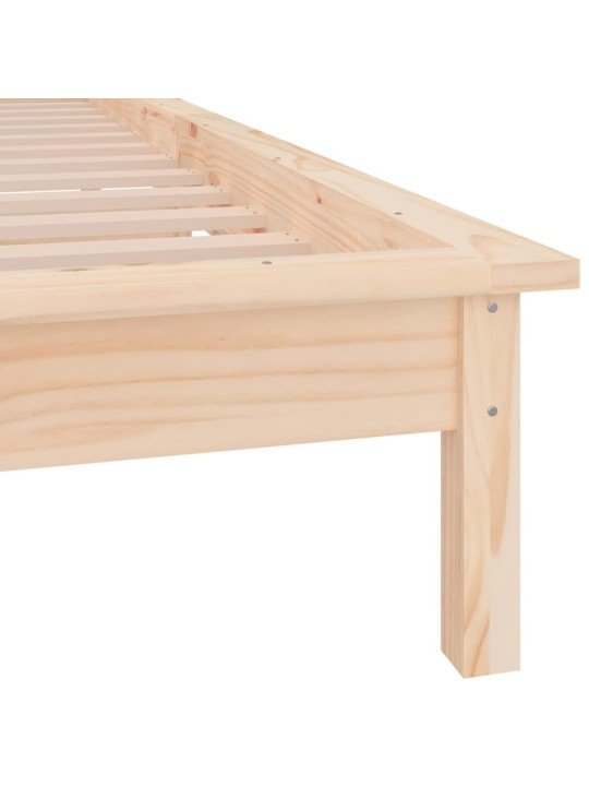 Rám postele s LED světlem 90 x 200 cm masivní dřevo