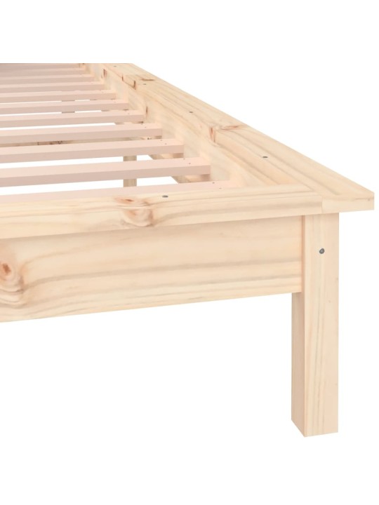 Rám postele s LED světlem 150 x 200 cm King Size masivní dřevo