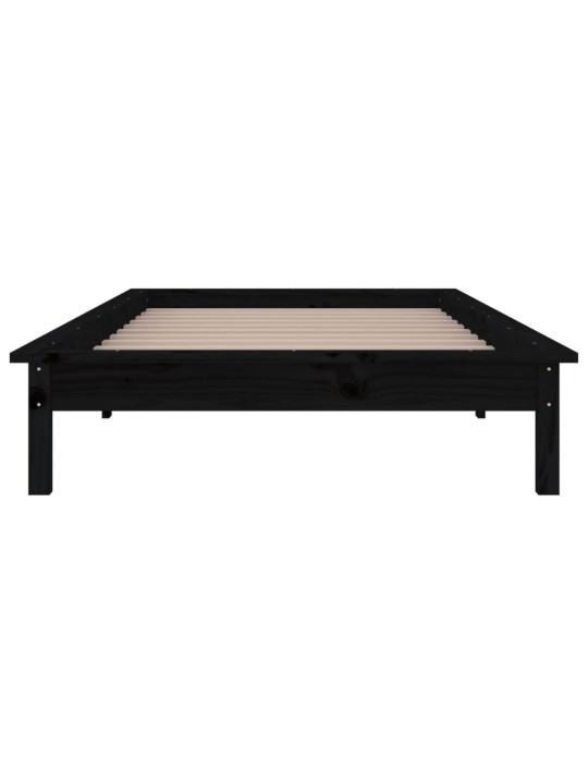 Rám postele s LED světlem černý 90x190 cm Single masivní dřevo